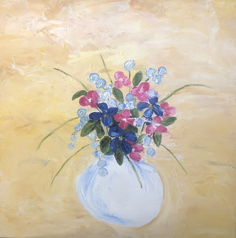 Oil Painting by Linda Buselli – Yellow Floral