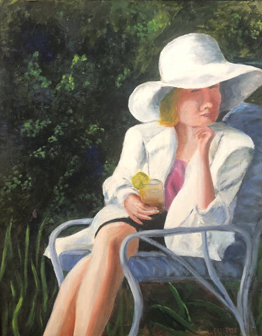 Oil Painting by Linda Buselli – "Cool Break"