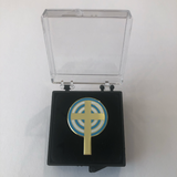 Lapel Pin – "WMOJ Unity Cross" Gold-Tone Cloisonné