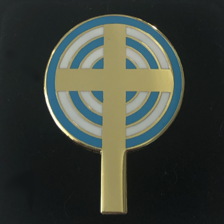 Lapel Pin – "WMOJ Unity Cross" Gold-Tone Cloisonné