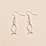 Earrings – Faith Charms Silver–Tone French Wires