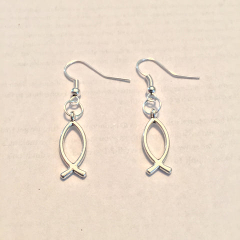 Earrings – Faith Charms Silver–Tone French Wires