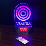 Desk Lamp (Large 10"h x 6"w) 24-Hour LED Digital Clock – "Urantia"